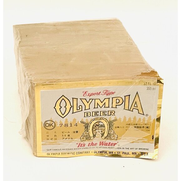 Lot of Vintage Olympia Beer Bottle Labels 12 oz Gold Foil Brewing Co Tumwater - Picture 2 of 4